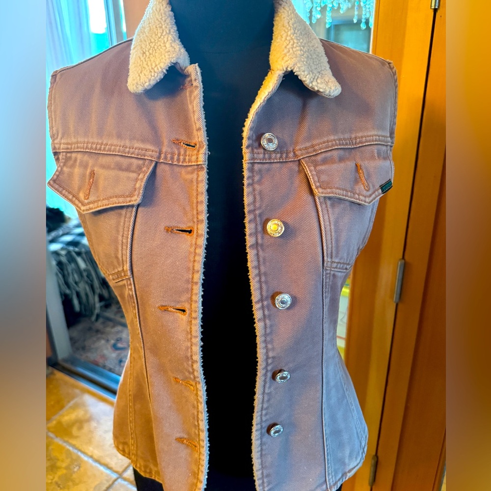 Benetton light purple denim Vintage vest